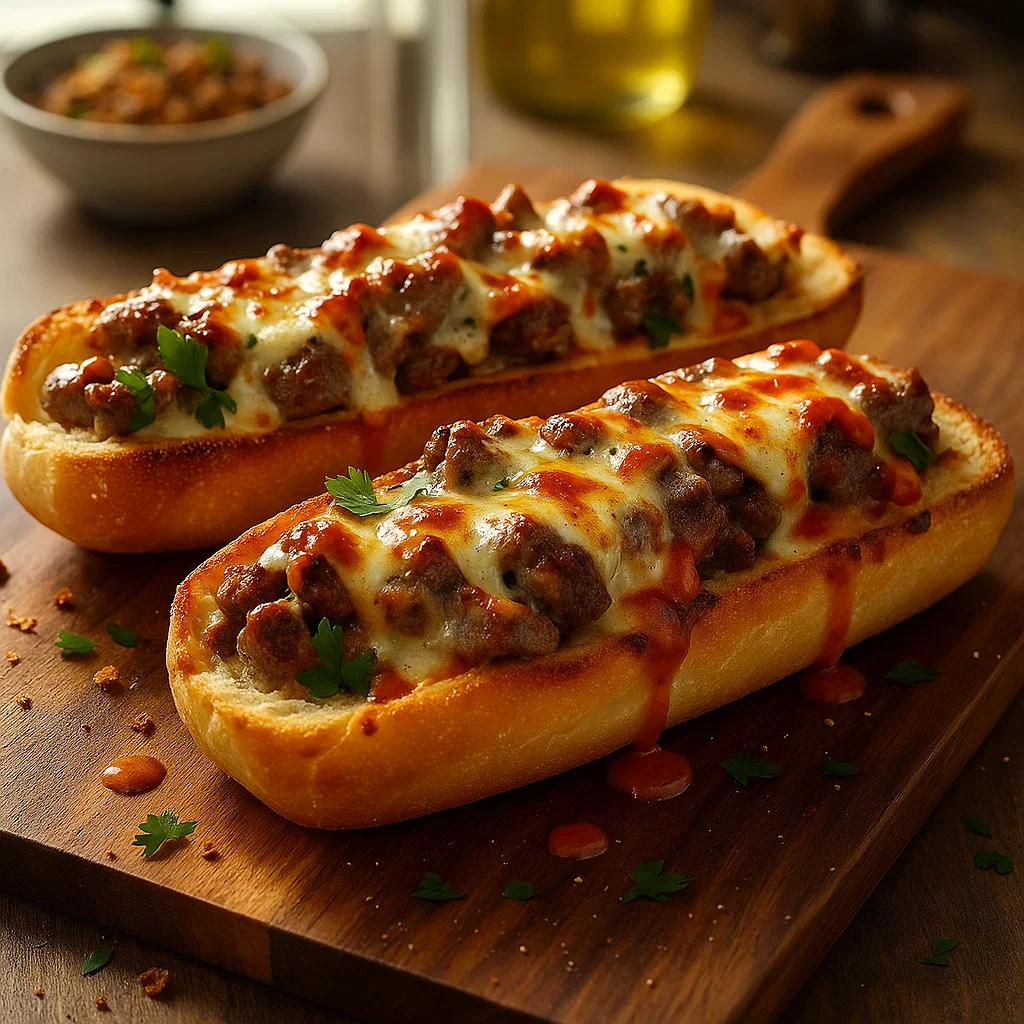 philly-cheesesteak-cheesy-bread-delight-1 Ultimate Philly Cheesesteak Cheesy Bread Delight