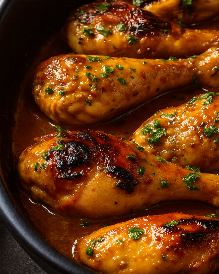 Pilons de poulet disposés sur une plaque de cuisson tapissée de papier sulfurisé, prêts à être enfournés.