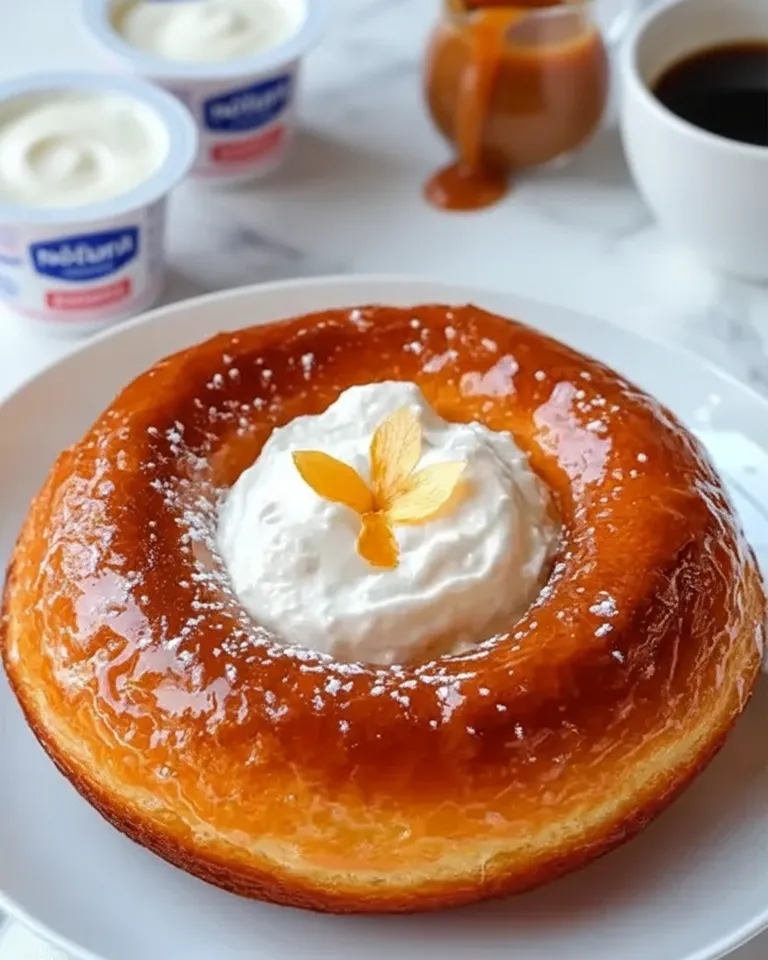 Baba au rhum servi sur une assiette