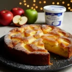 Ingrédients pour la recette du Gâteau aux Pommes à Tomber par Terre disposés sur un comptoir.