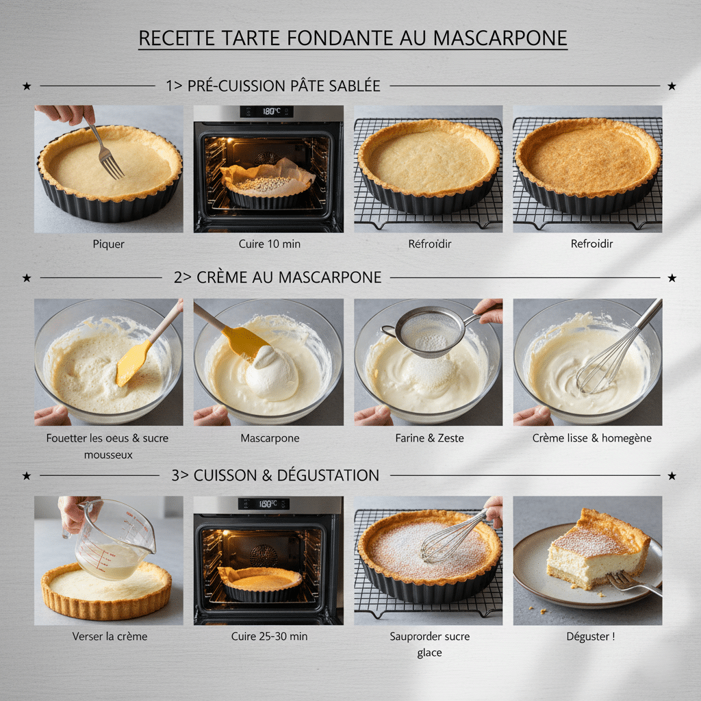 Crème onctueuse et homogène à base de mascarpone, d'œufs et de vanille dans un saladier.