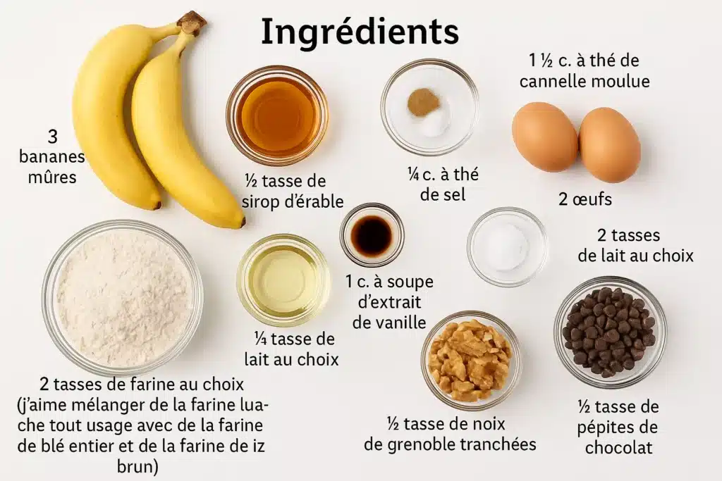 Pain aux bananes chocolat